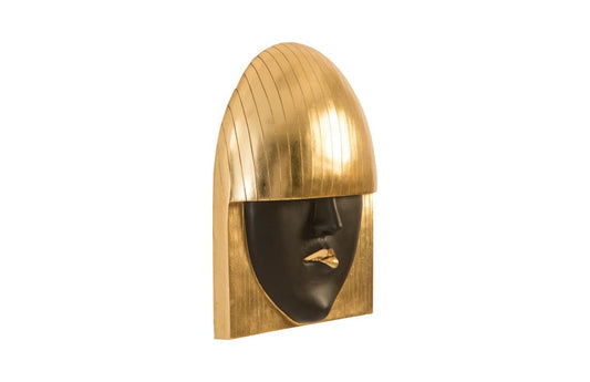 Phillips Collection - Fashion Faces Wall Art, Large, Pout, Black and Gold Leaf - PH94744 view 2