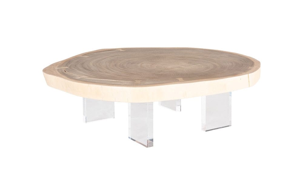 Phillips Collection - Floating Coffee Table with Acrylic Legs, Bleached , Size Varies - TH115243 veiw 1