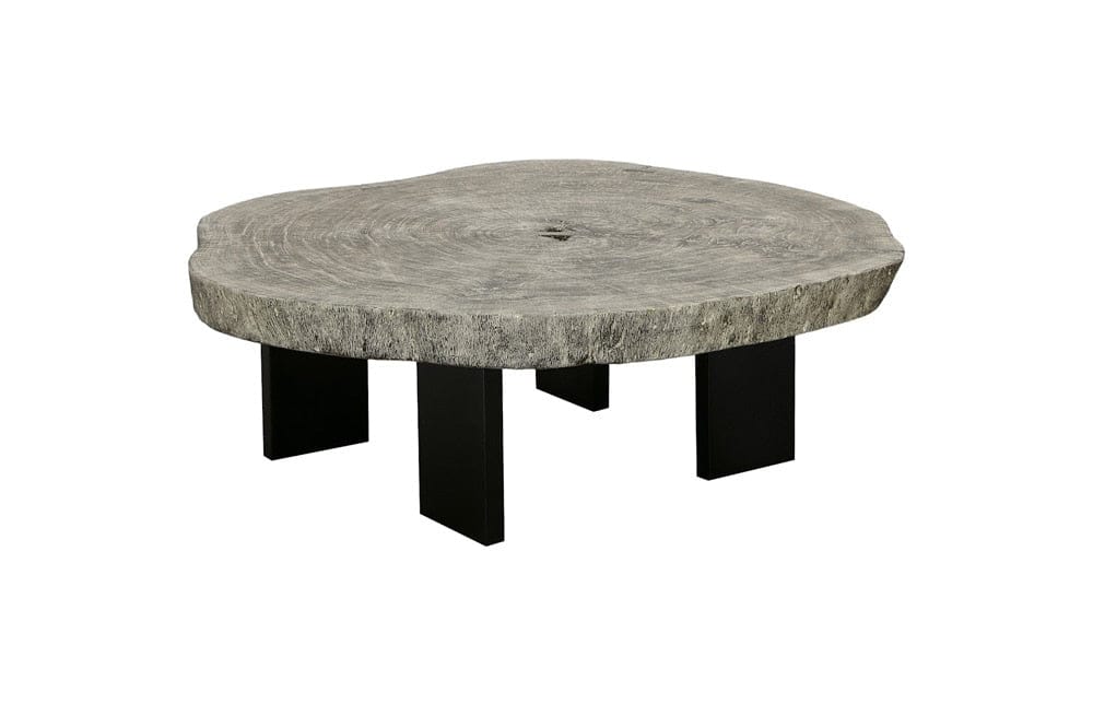 Phillips Collection - Floating Coffee Table with Black Legs, Gray Stone, Size Varies - TH113887 veiw 1