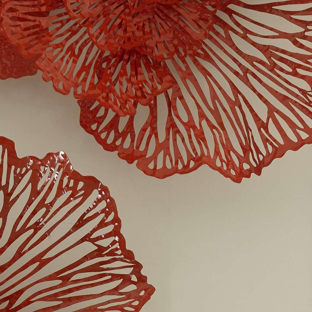 Phillips Collection - Flower Wall Art, Medium, Coral, Metal - TH83081 veiw 6