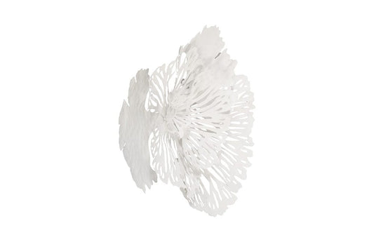 Phillips Collection - Flower Wall Art, Small, White, Metal - TH79998 view 2