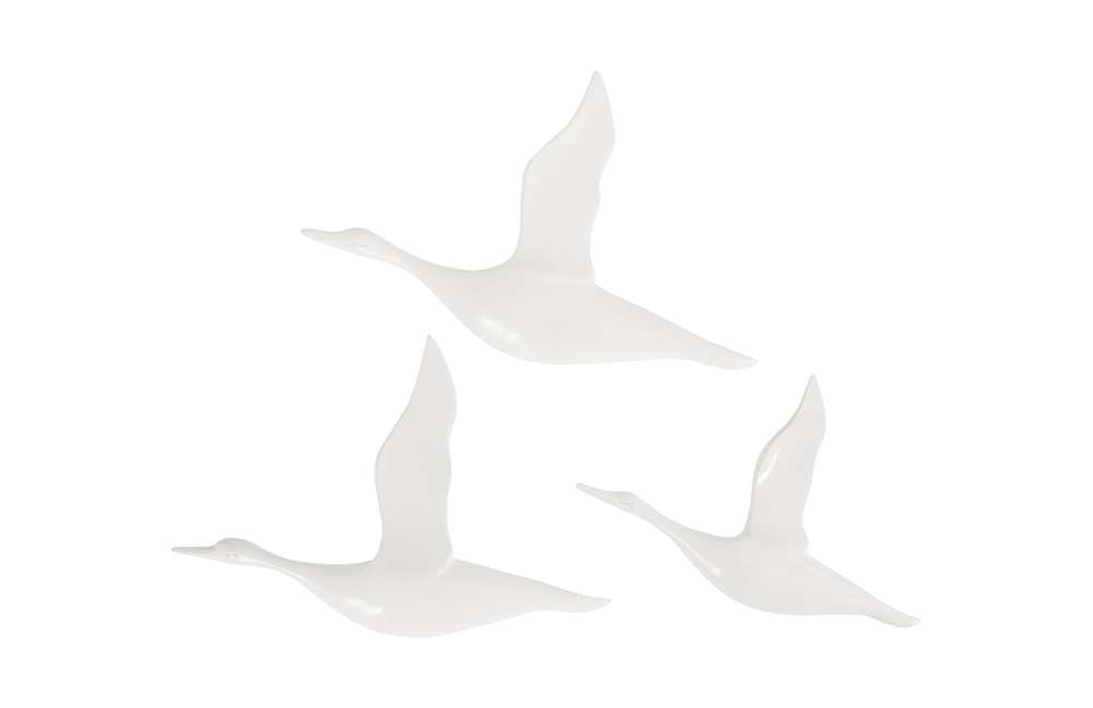 Phillips Collection - Flying Ducks, Gel Coat White (Set of 3) - PH76063 veiw 1