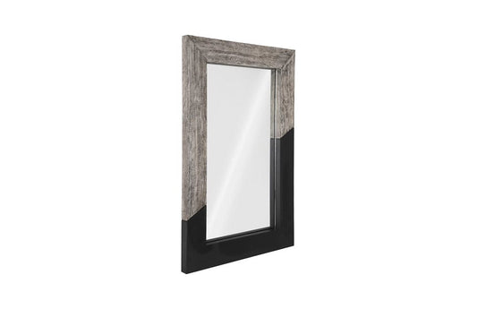 Phillips Collection - Geometry Wood Mirror, Gray Stone, Black - TH105236 view 2