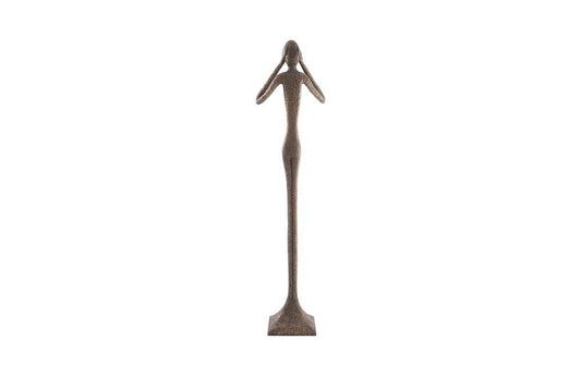 Phillips Collection - Hear No Evil Slender Sculpture, Large, Resin, Bronze Finish - PH65572 veiw 2