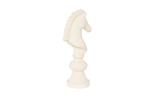Phillips Collection - Knight Chess Sculpture, Cast Stone White, Small - PH118748 view 2