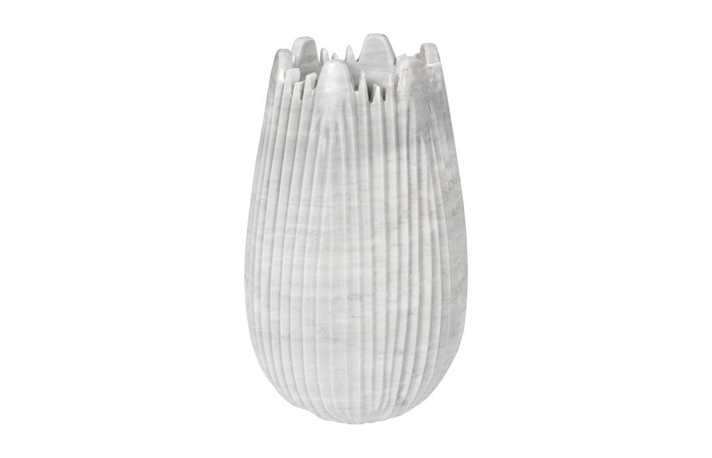 Phillips Collection - Marble Cocoon Vase, White, Large - MX118483 view 2