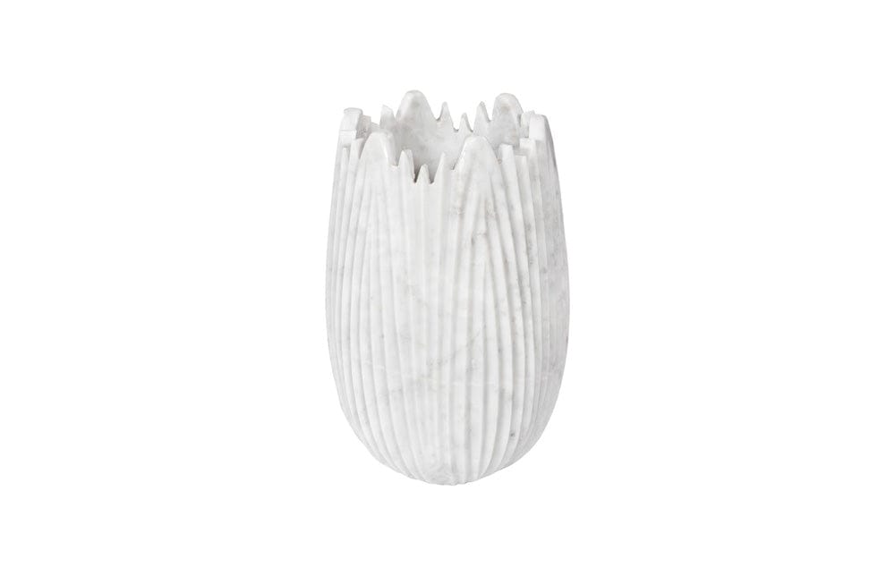 Phillips Collection - Marble Cocoon Vase, White, Small - MX118485 view 2