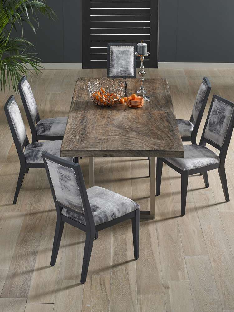 Phillips Collection - Mesmerize Dining Chair, Mist Gray, Gray Wooden Legs - PH81457 veiw 6