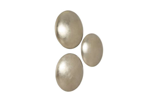 Phillips Collection - Orb Wall Tiles, Set of 3, Platinum Leaf - PH62438 veiw 2