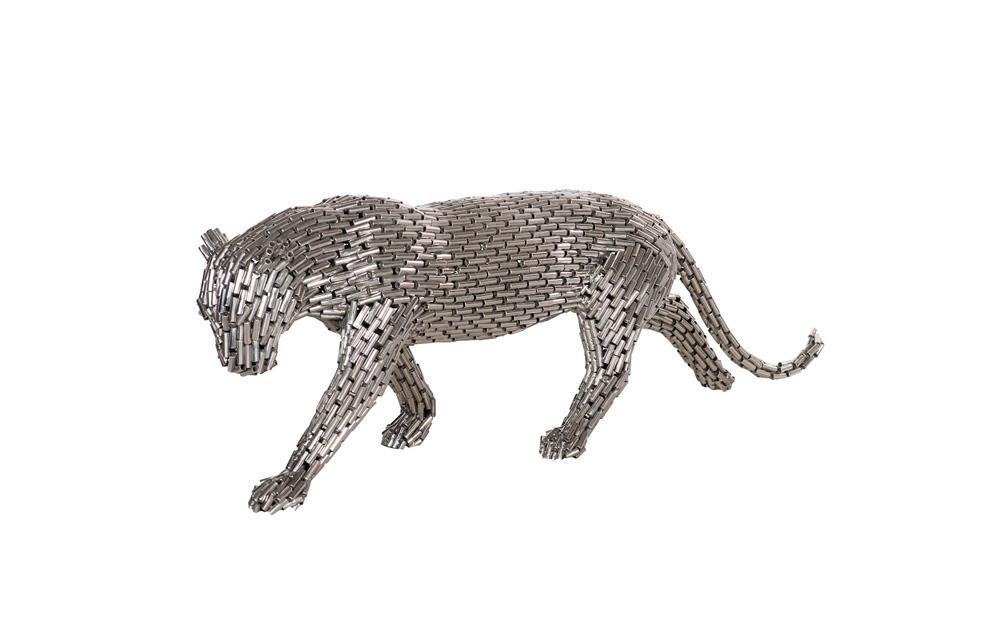 Phillips Collection - Panther Pipe Sculpture, Walking, Stainless Steel, Small - ID116840 veiw 1