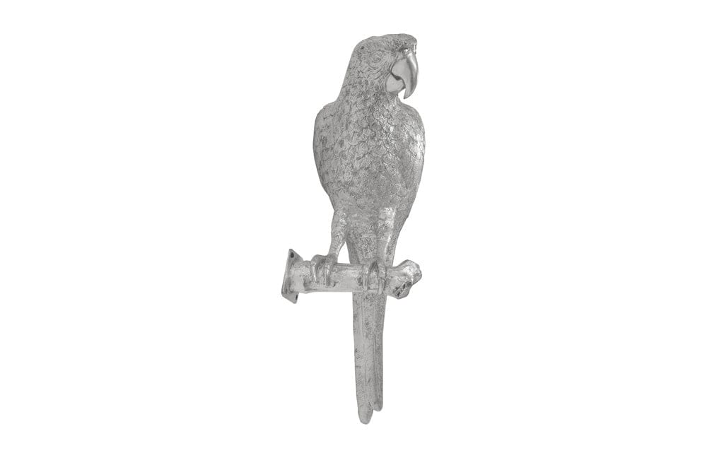 Phillips Collection - Parrot Looking Left Wall Art, Resin, Silver Leaf - PH95595 view 5