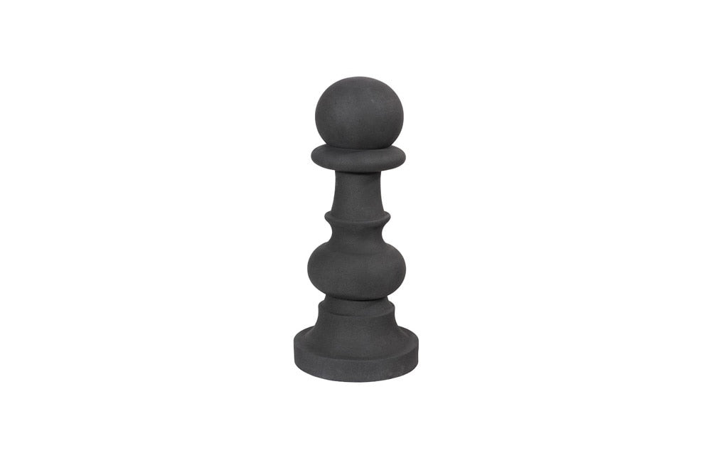 Phillips Collection - Pawn Chess Sculpture, Cast Stone Black - PH115684 veiw 1
