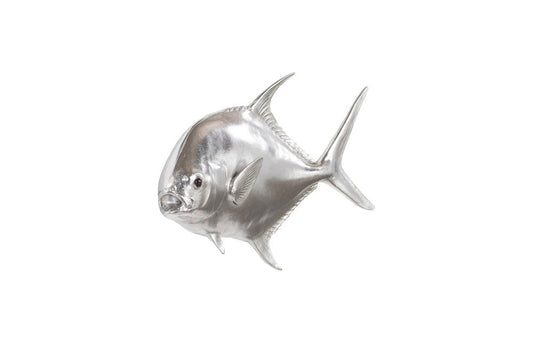 Phillips Collection - Permit Fish, Flat Wall Sculpture, Resin, Silver Leaf - PH118798 view 2