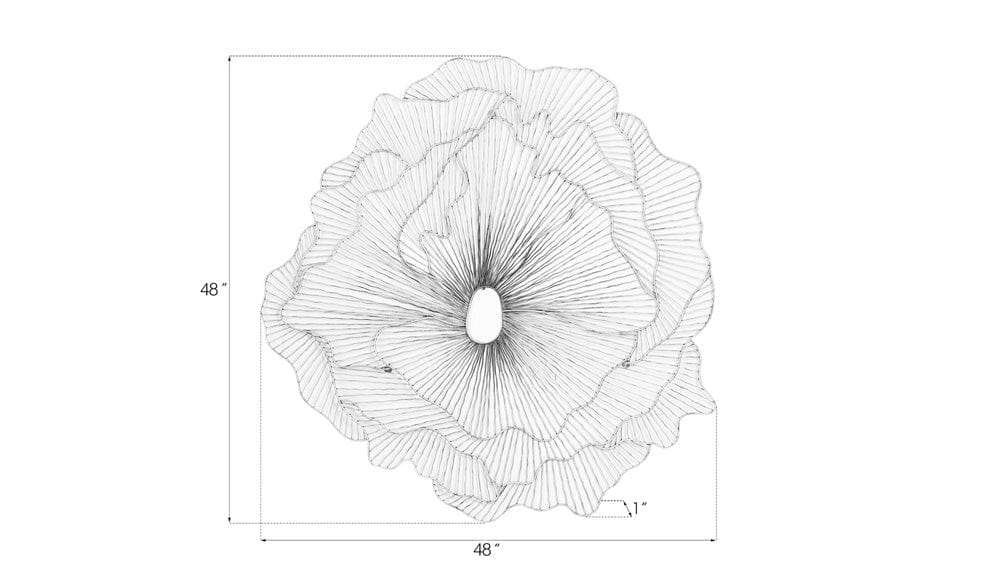 Phillips Collection - Poppy Flower Wall Art, Silver/Black, LG - TH95111 view 4