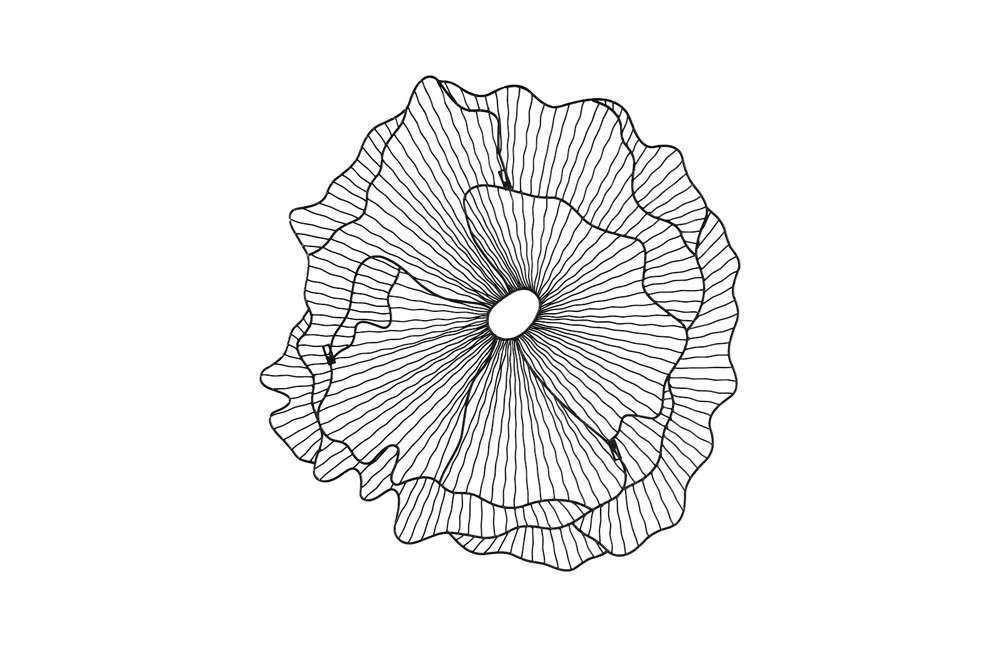 Phillips Collection - Poppy Flower Wall Art, Silver/Black, SM - TH108864 veiw 4