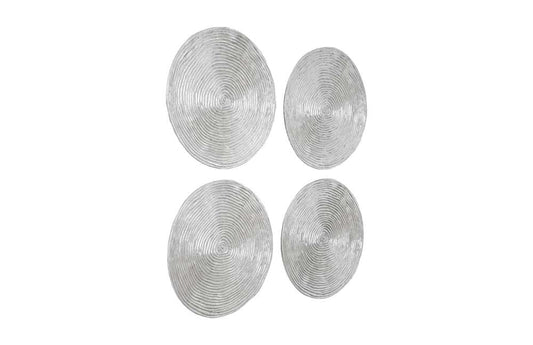 Phillips Collection - Ripple Wall Disc (Set of 4) - Resin, LG, Silver Leaf with Antiquing - PH102837 veiw 2