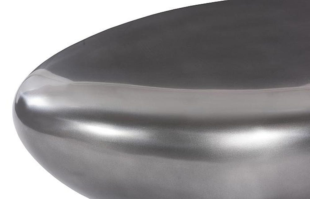 Phillips Collection - River Stone Coffee Table, Polished Aluminum, Small - PH68783 view 2