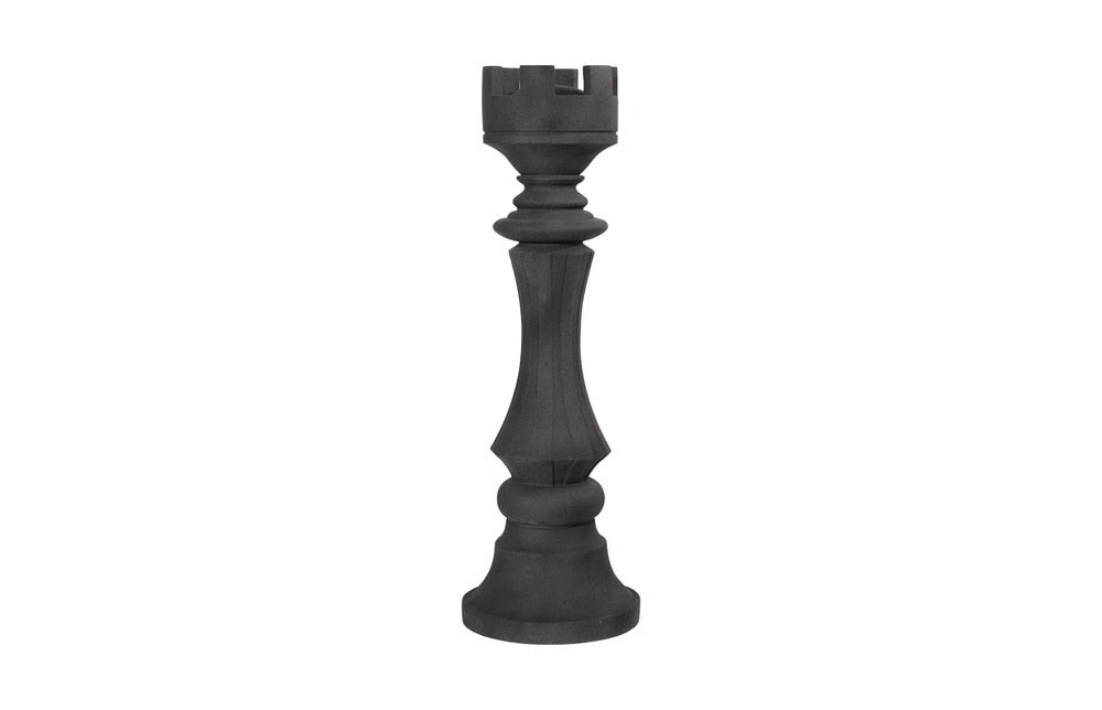 Phillips Collection - Rook Chess Sculpture, Cast Stone Black - PH115698 veiw 1