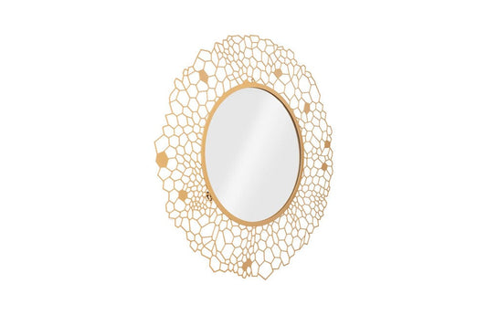 Phillips Collection - Round Honeycomb Mirror Brass - TH107115 view 2