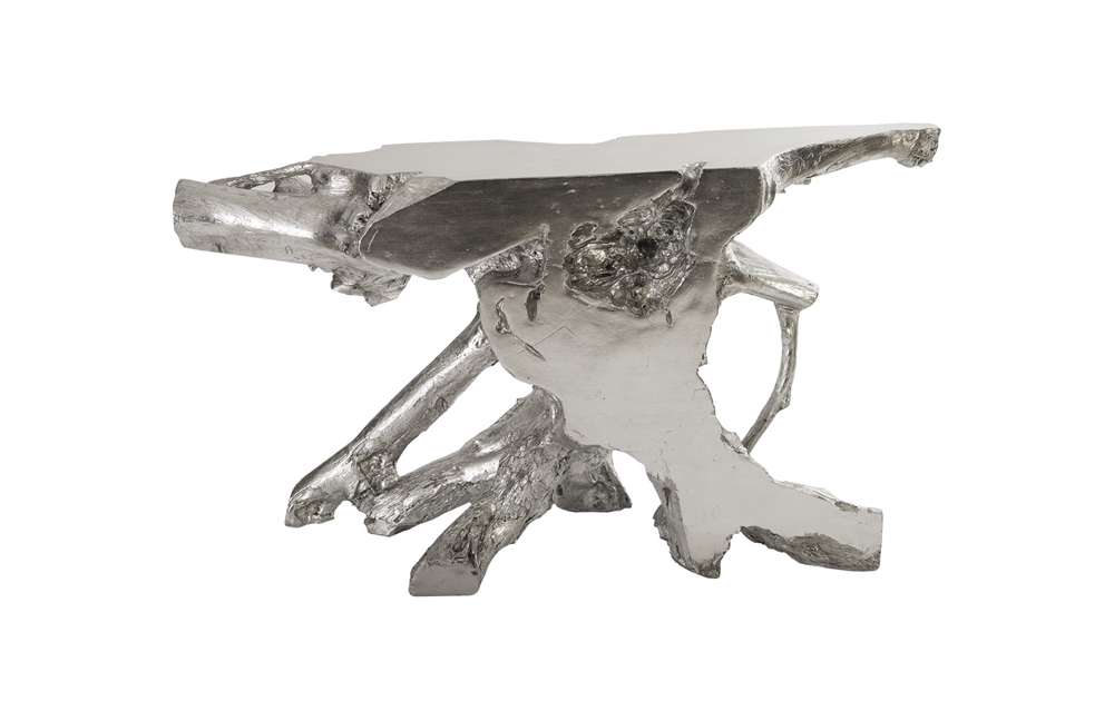 Phillips Collection - Sable Cast Root Console Table, Silver Leaf - PH67962 veiw 6