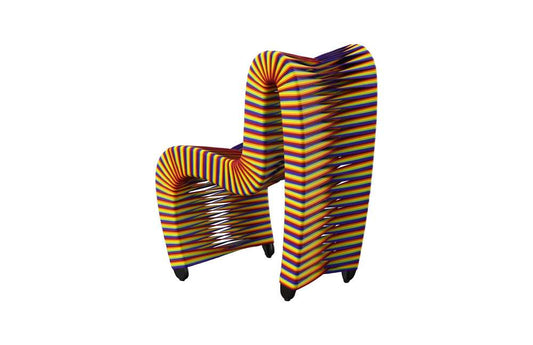 Phillips Collection - Seat Belt Dining Chair, Rainbow/Pride - B2061RP veiw 2