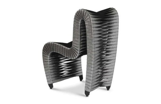 Phillips Collection - Seat Belt Dining Chair, Silver, Metallic - B2061SS veiw 2