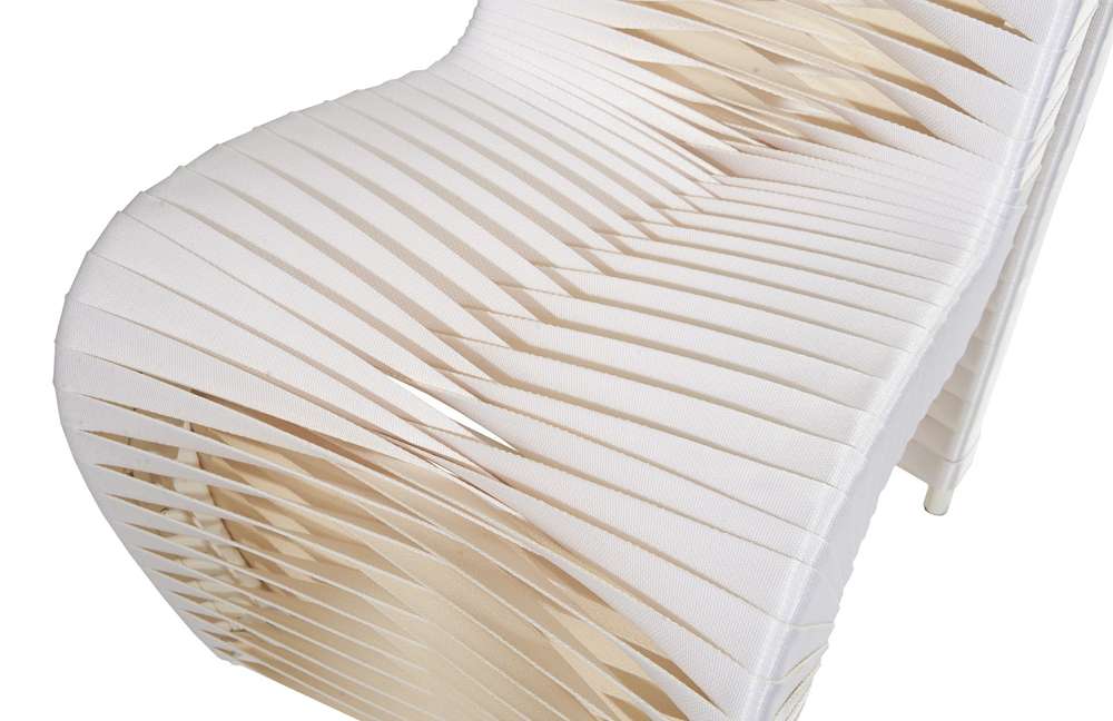 Phillips Collection - Seat Belt Dining Chair, White/Off-White - B2061WZ veiw 4