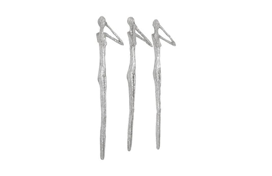 Phillips Collection - See, Hear, Speak No Evil, Silver Leaf (Set of 3) - PH97353 view 2