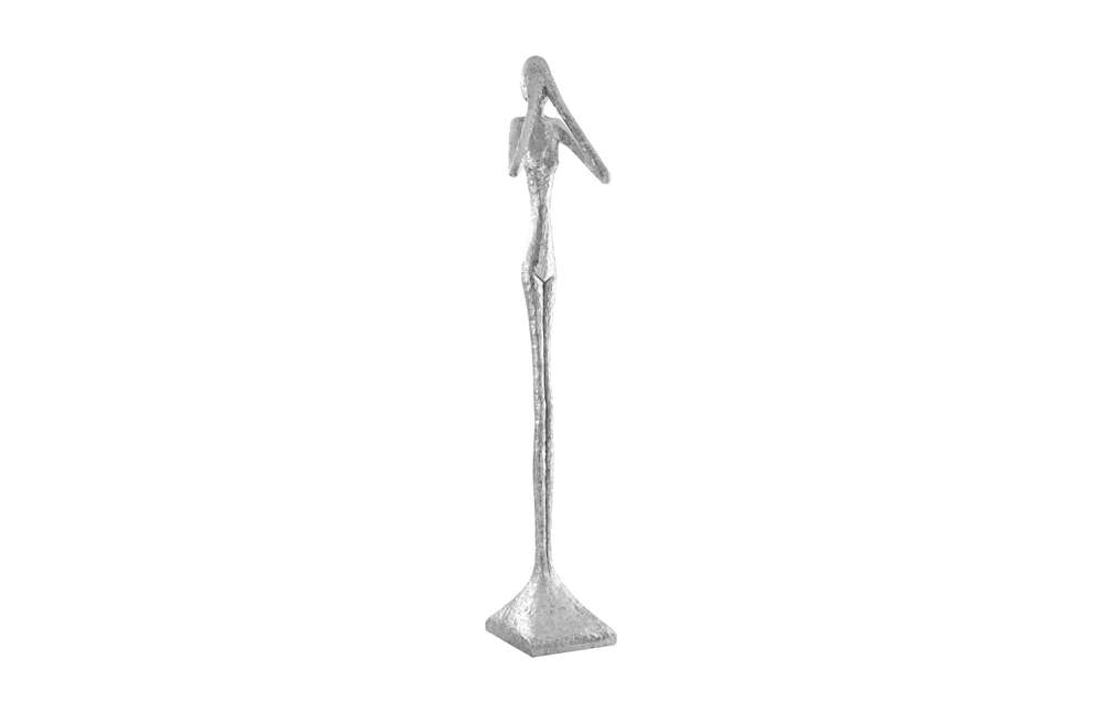 Phillips Collection - See No Evil Slender Sculpture, Large, Resin, Silver Leaf - PH66162 veiw 3