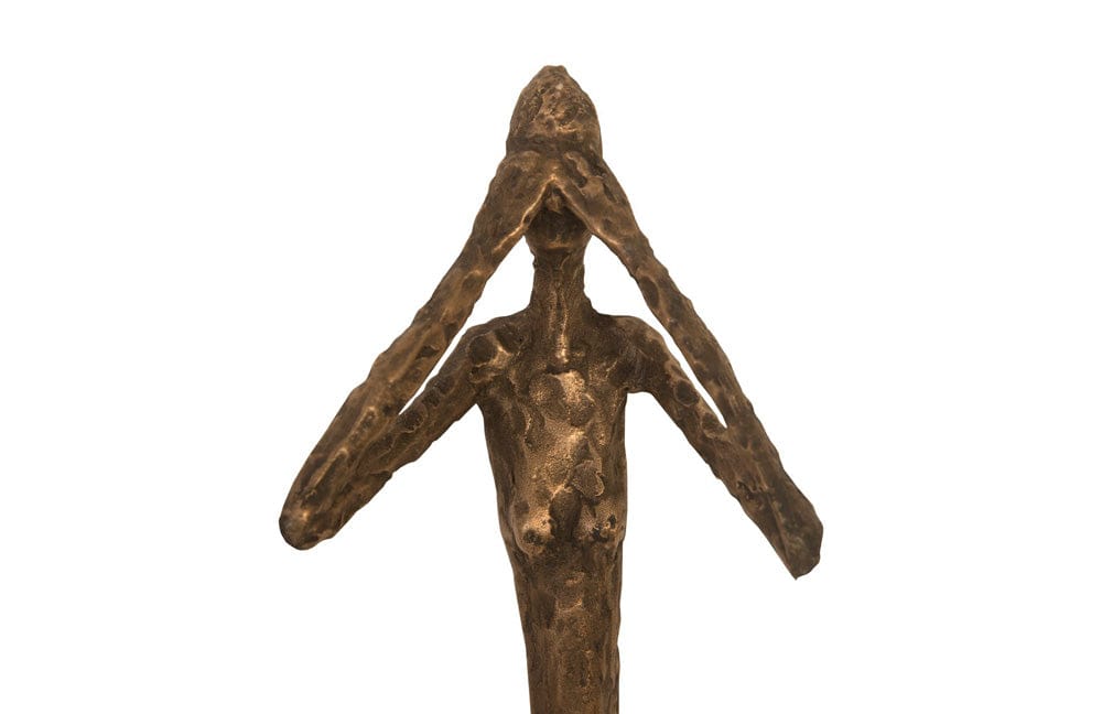 Phillips Collection - See, Speak, Hear No Evil Wall Art, Resin, Bronze (Set of 3) - PH96052 view 5
