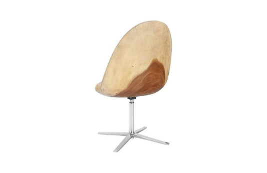 Phillips Collection - Smoothed Swivel Chair, Chamcha Wood, Stainless Steel Base - TH100627 veiw 2