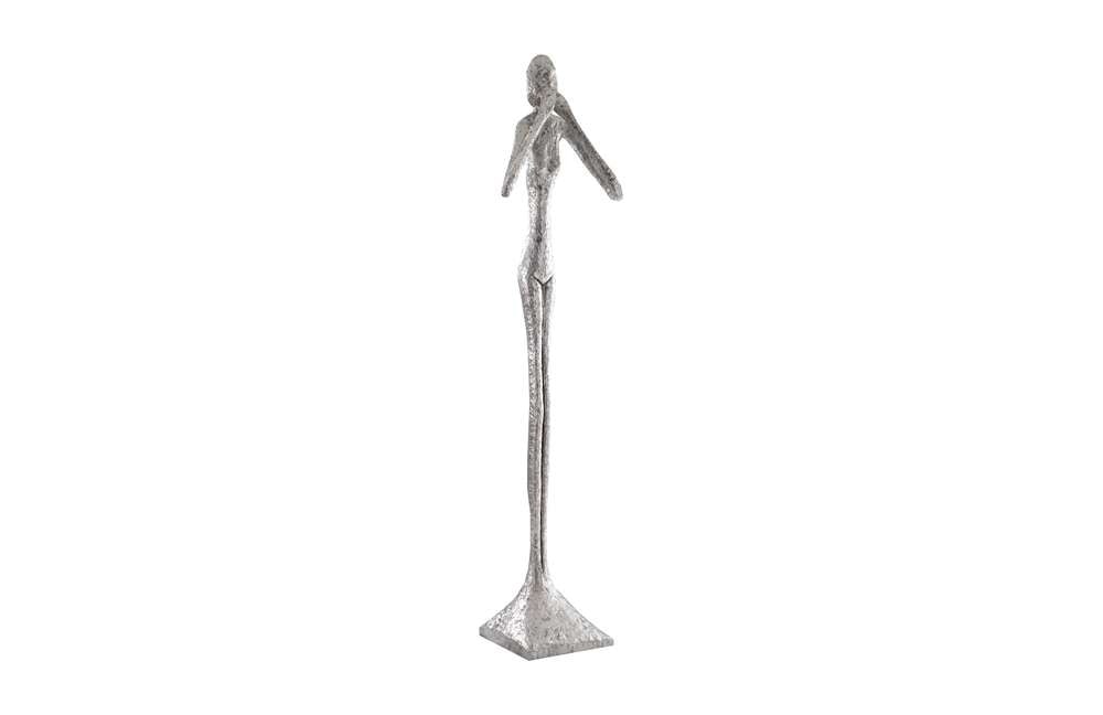 Phillips Collection - Speak No Evil Slender Sculpture, Large, Resin, Silver Leaf - PH66161 veiw 3