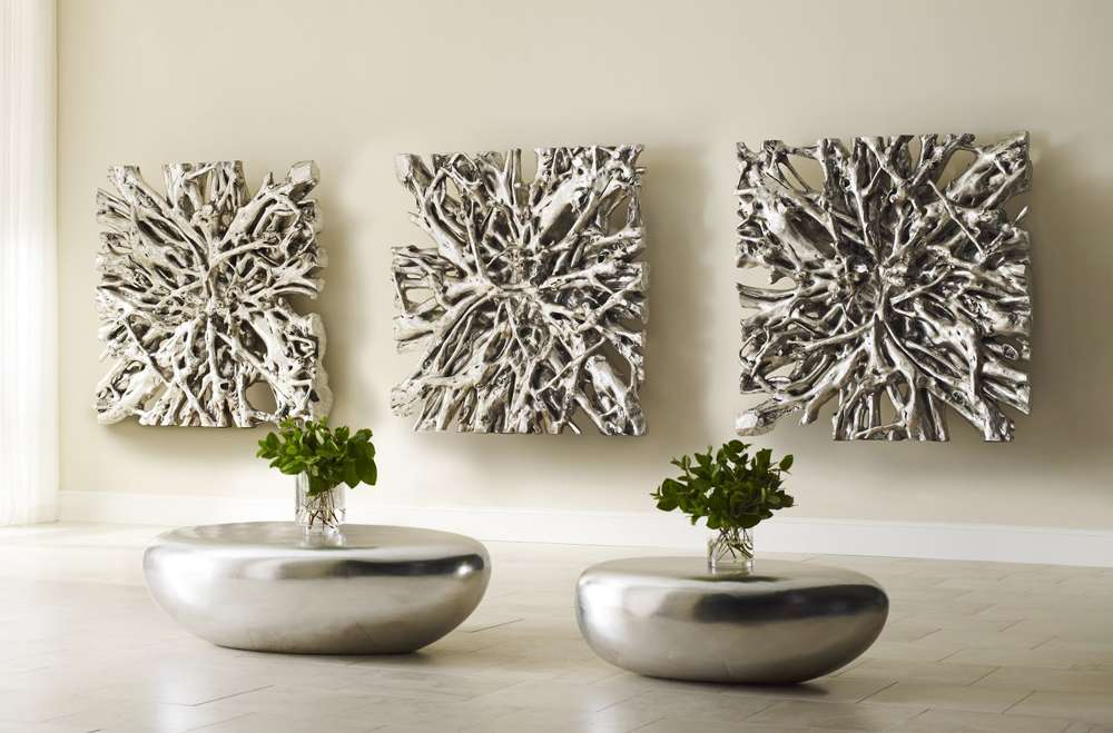 Phillips Collection - Square Root Wall Art, Silver Leaf, LG - PH65348 veiw 3