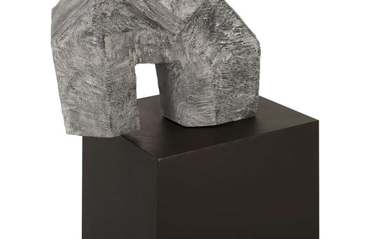 Phillips Collection - Tai Chi Arm Up Sculpture on Pedestal, Gray Stone Finish, Black - TH94536 veiw 2