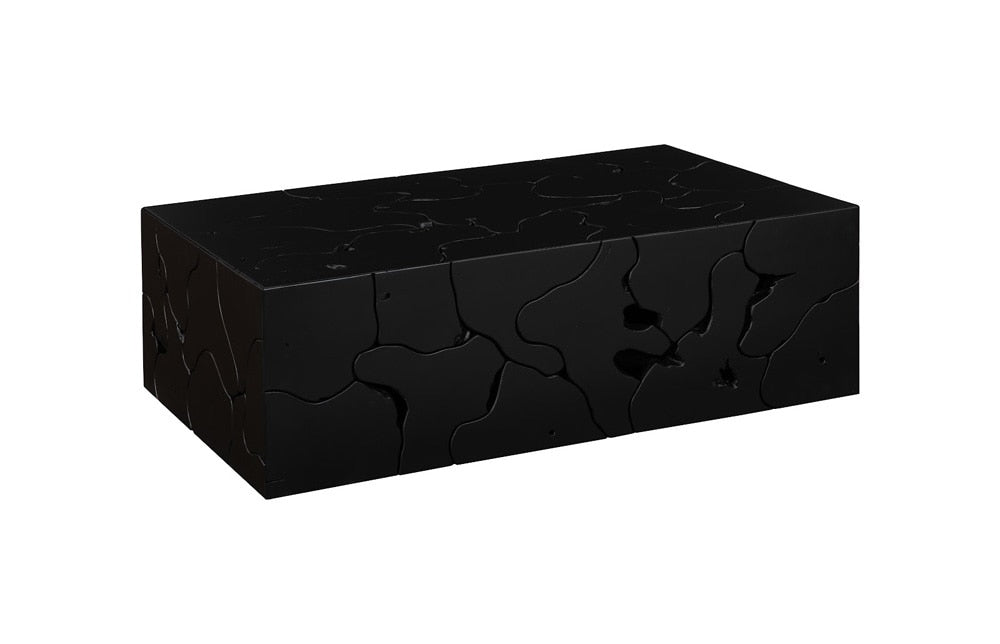 Phillips Collection - Teak Slice Coffee Table, Rectangle, Black - ID112146 veiw 1