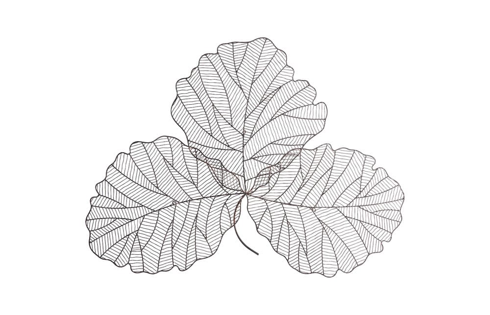 Phillips Collection - Tri Leaf Wall Art, Medium, Metal, Copper/Black - TH100859 view 4