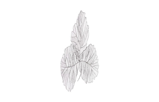 Phillips Collection - Tri Leaf Wall Art, Medium, Metal, Silver/Black - TH100856 view 2