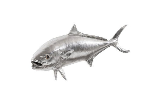 Phillips Collection - Yellow Tailed King Fish Wall Sculpture, Resin, Silver Leaf - PH64551 view 2