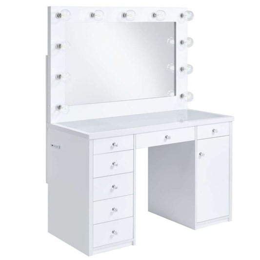 Picket House Furnishings - Adeline 2Pc Vanity Set in White - CVAM2PC veiw 2