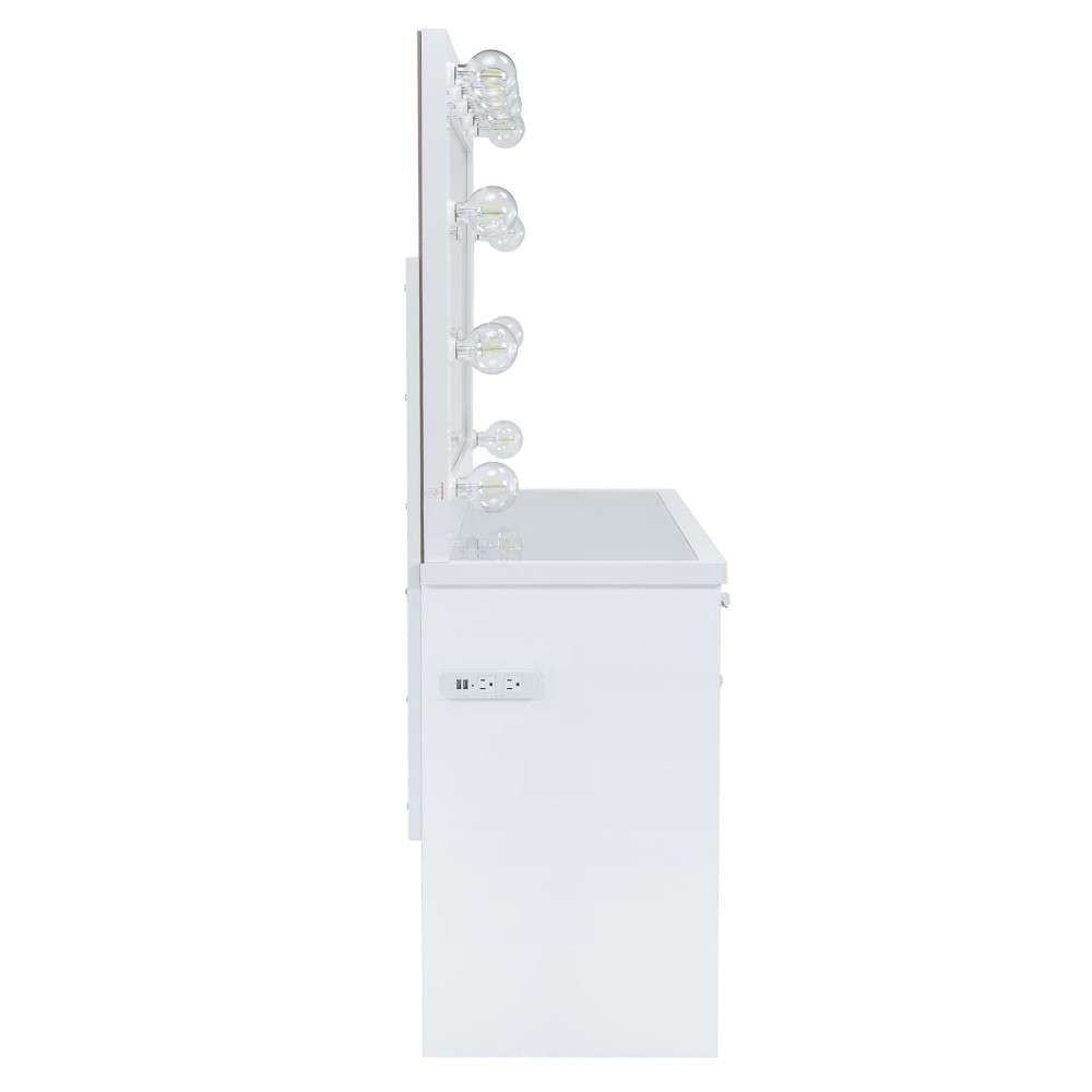 Picket House Furnishings - Adeline 2Pc Vanity Set in White - CVAM2PC veiw 4