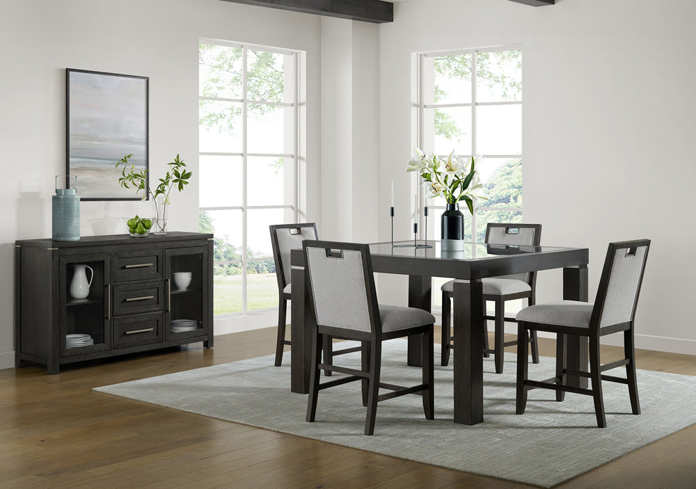 Picket House Furnishings - Alodia 5PC Counter Height Dining Set in Charcoal-Table and Four Chairs - D-18680-8-CT-5PC view 10