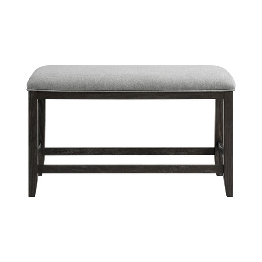 Picket House Furnishings - Alodia Counter Bench with Grey Fabric in Charcoal - D-18680-8-CBN view 2