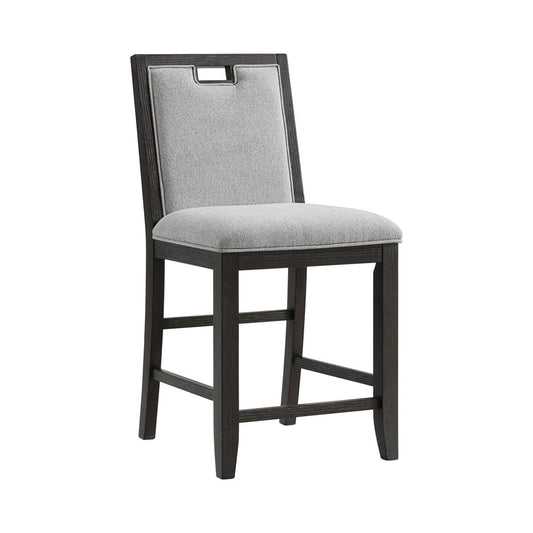 Picket House Furnishings - Alodia Counter Chair with Grey Fabric in Charcoal Set of 2 - D-18680-8-CSC view 2