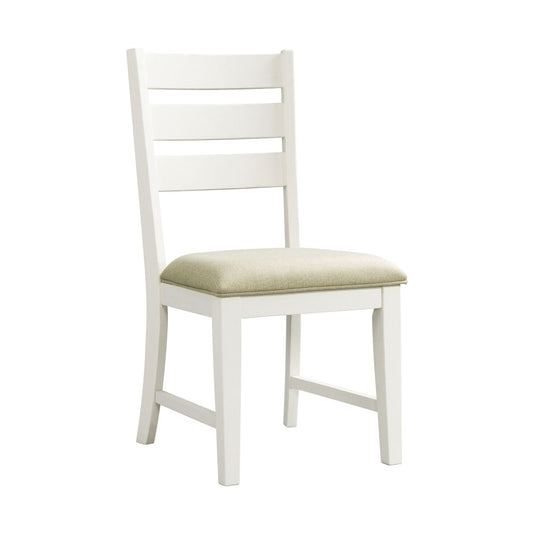 Picket House Furnishings - Barrett Ladder Back Side Chair In Natural/White (Set of 2) - DPK100SC veiw 2