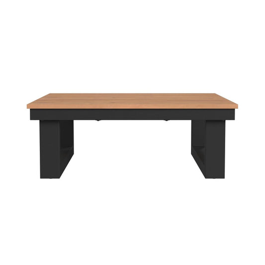 Picket House Furnishings - Beachside Coffee Table with Natural Top in Black - O-188820-8-CT view 2