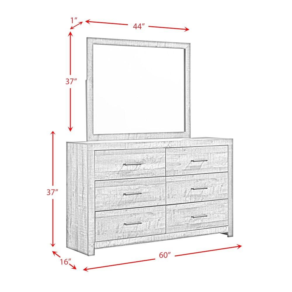 Picket House Furnishings - Beckett 6-Drawer Dresser and Mirror Set - BY500DRMR veiw 9