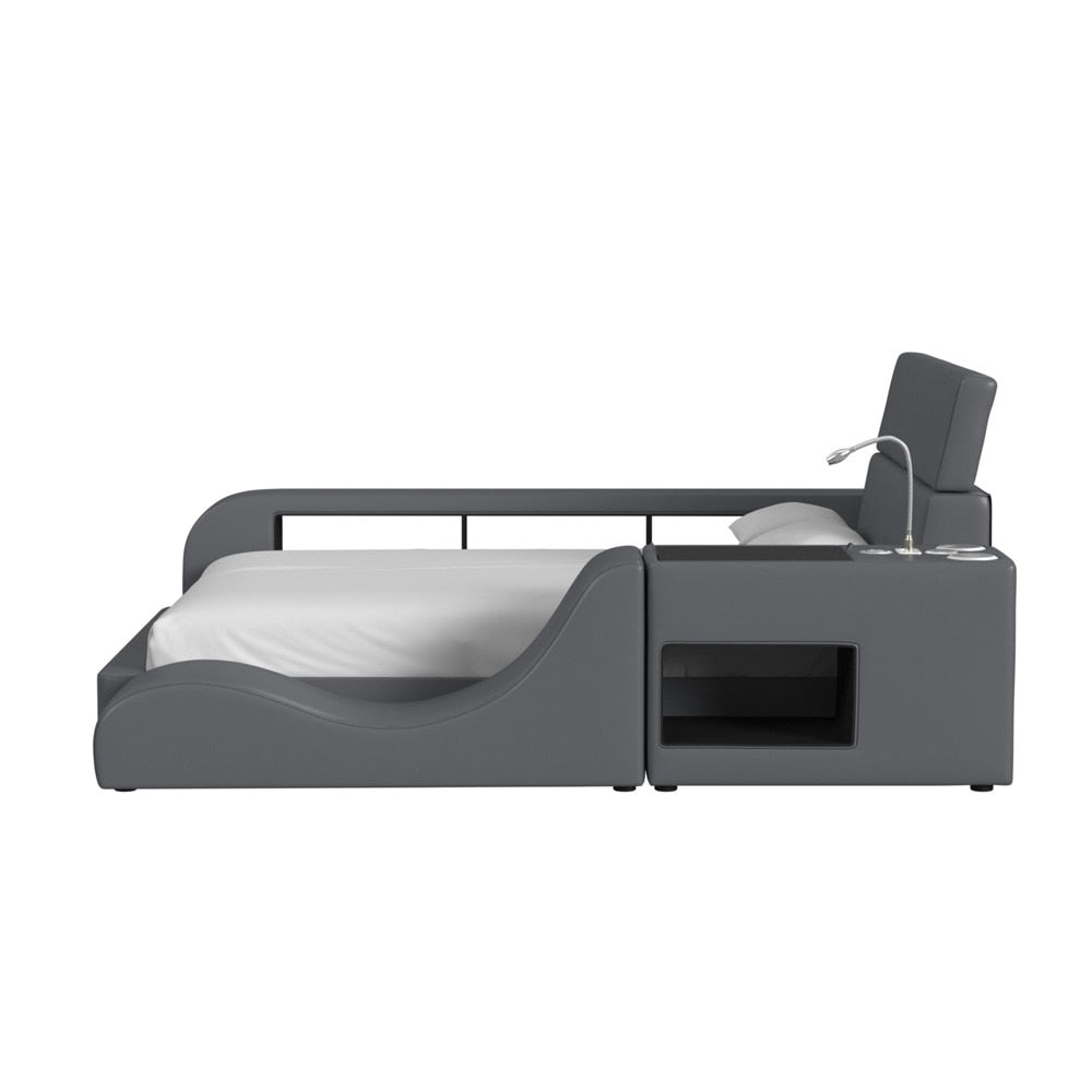 Picket House Furnishings - Booker Lounge Chair in Grey PU - UB-12820-3-LC veiw 4