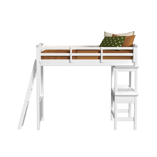 Picket House Furnishings - Brooklyn Kids Twin Loft with Ladder and Desk with Speaker in White - Y-15760-7-L1 veiw 2