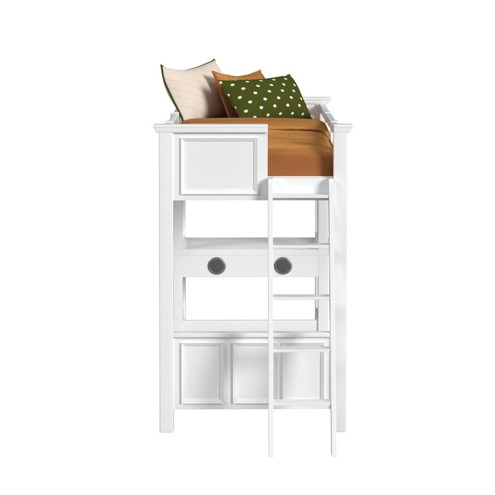Picket House Furnishings - Brooklyn Kids Twin Loft with Ladder and Desk with Speaker in White - Y-15760-7-L1 veiw 3