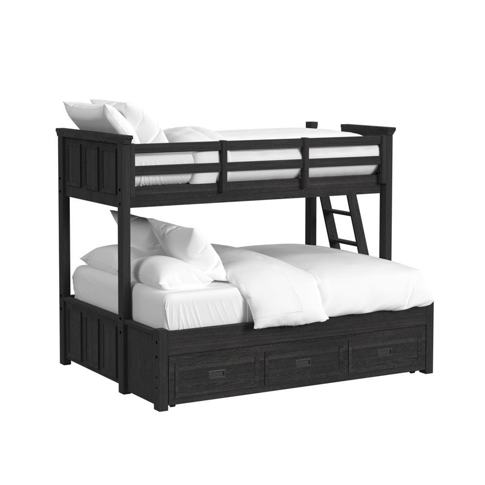 Picket House Furnishings - Brooklyn Kids Twin Over Full Bunk with Ladder and Trundle 3PC Bedroom Set in Charcoal - Y-15760-8-B5-3PC veiw 4